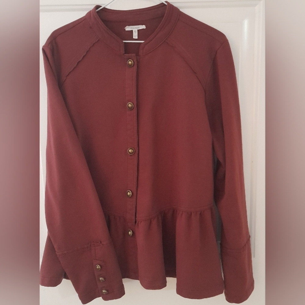 Maurices Women's Peplum Military Jacket L EUC